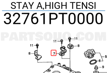 Honda 32761PT0000 STAY A,HIGH TENSI