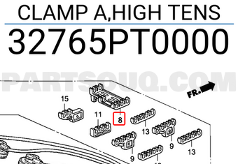 Honda 32765PT0000 CLAMP A,HIGH TENS