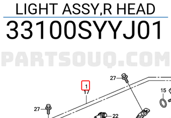 Honda 33100SYYJ01 LIGHT ASSY,R HEAD