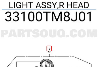 Honda 33100TM8J01 LIGHT ASSY,R HEAD