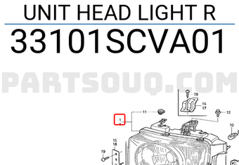 Honda 33101SCVA01 UNIT HEAD LIGHT R