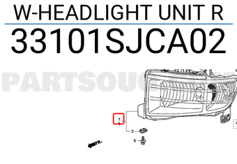 Honda 33101SJCA02 W-HEADLIGHT UNIT R