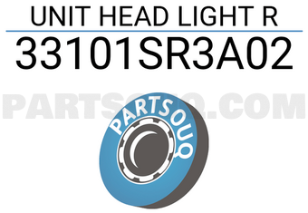Honda 33101SR3A02 UNIT HEAD LIGHT R