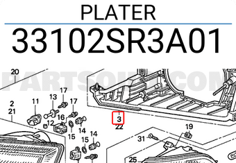 Honda 33102SR3A01 PLATER