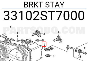 Honda 33102ST7000 BRKT STAY