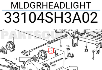 Honda 33104SH3A02 MLDGRHEADLIGHT