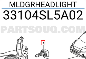 Honda 33104SL5A02 MLDGRHEADLIGHT