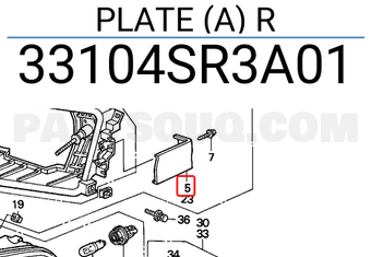 Honda 33104SR3A01 PLATE (A) R