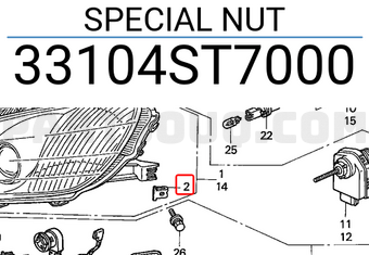 Honda 33104ST7000 SPECIAL NUT