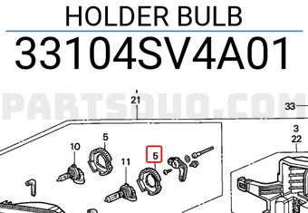 Honda 33104SV4A01 HOLDER BULB