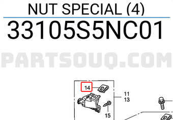 Honda 33105S5NC01 NUT SPECIAL (4)