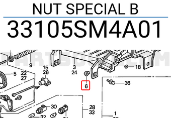 Honda 33105SM4A01 NUT SPECIAL B