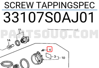 Honda 33107S0AJ01 SCREW TAPPINGSPEC