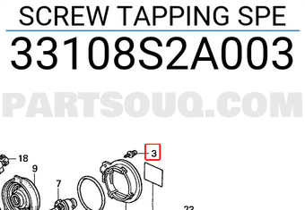 Honda 33108S2A003 SCREW TAPPING SPE
