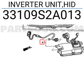 Honda 33109S2A013 INVERTER UNIT,HID