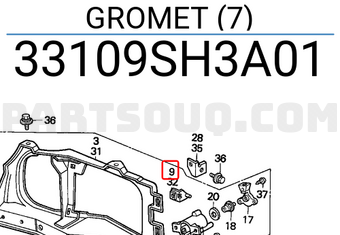 Honda 33109SH3A01 GROMET (7)
