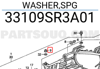 Honda 33109SR3A01 WASHER,SPG
