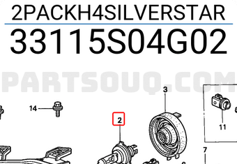 Honda 33115S04G02 2PACKH4SILVERSTAR
