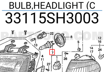 Honda 33115SH3003 BULB,HEADLIGHT (C