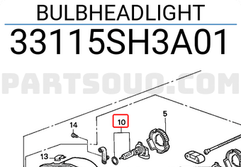 Honda 33115SH3A01 BULBHEADLIGHT