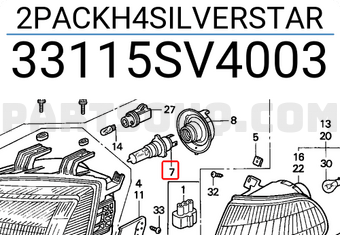 Honda 33115SV4003 2PACKH4SILVERSTAR