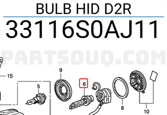 Honda 33116S0AJ11 BULB HID D2R