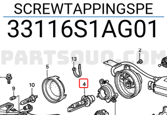 Honda 33116S1AG01 SCREWTAPPINGSPE