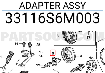 Honda 33116S6M003 ADAPTER ASSY