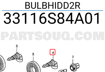 Honda 33116S84A01 BULBHIDD2R