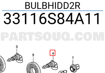 Honda 33116S84A11 BULBHIDD2R