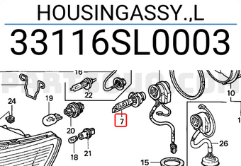 Honda 33116SL0003 HOUSINGASSY.,L