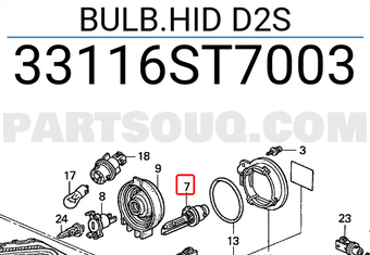 Honda 33116ST7003 BULB.HID D2S