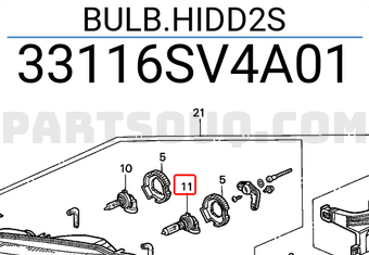 Honda 33116SV4A01 BULB.HIDD2S