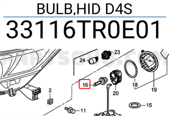 Honda 33116TR0E01 BULB,HID D4S