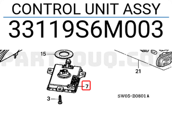 Honda 33119S6M003 CONTROL UNIT ASSY