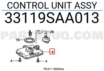 Honda 33119SAA013 CONTROL UNIT ASSY