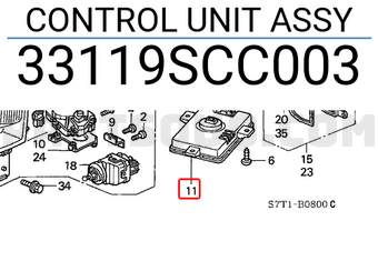 Honda 33119SCC003 CONTROL UNIT ASSY
