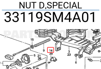 Honda 33119SM4A01 NUT D,SPECIAL