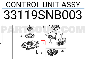 Honda 33119SNB003 CONTROL UNIT ASSY