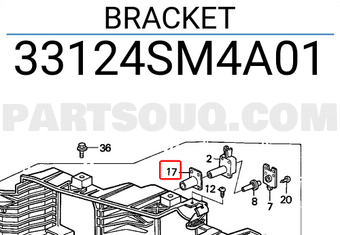 Honda 33124SM4A01 BRACKET