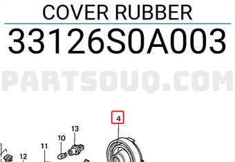 Honda 33126S0A003 COVER RUBBER