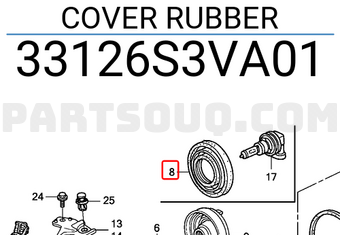 Honda 33126S3VA01 COVER RUBBER
