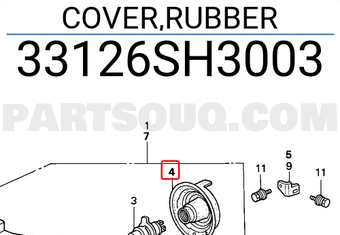Honda 33126SH3003 COVER,RUBBER