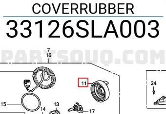 Honda 33126SLA003 COVERRUBBER