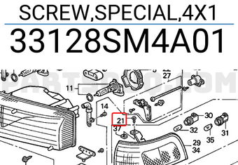 Honda 33128SM4A01 SCREW,SPECIAL,4X1