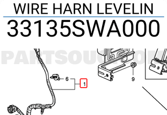 Honda 33135SWA000 WIRE HARN LEVELIN