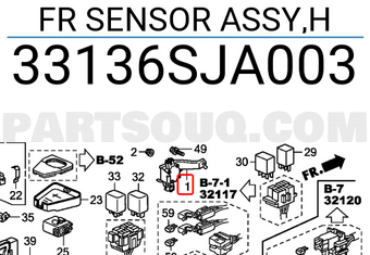 Honda 33136SJA003 FR SENSOR ASSY,H