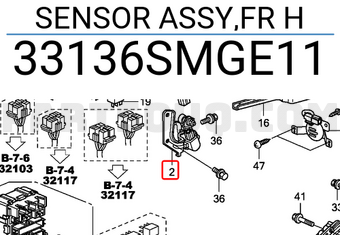Honda 33136SMGE11 SENSOR ASSY,FR H