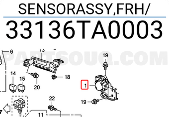 Honda 33136TA0003 SENSORASSY,FRH
