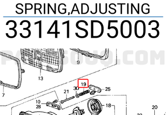 Honda 33141SD5003 SPRING,ADJUSTING